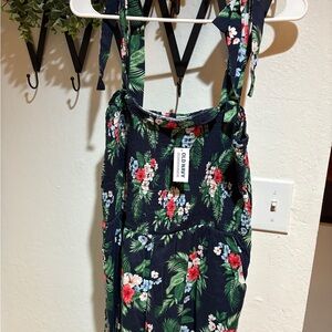 Old Navy Navy Blue Floral Romper